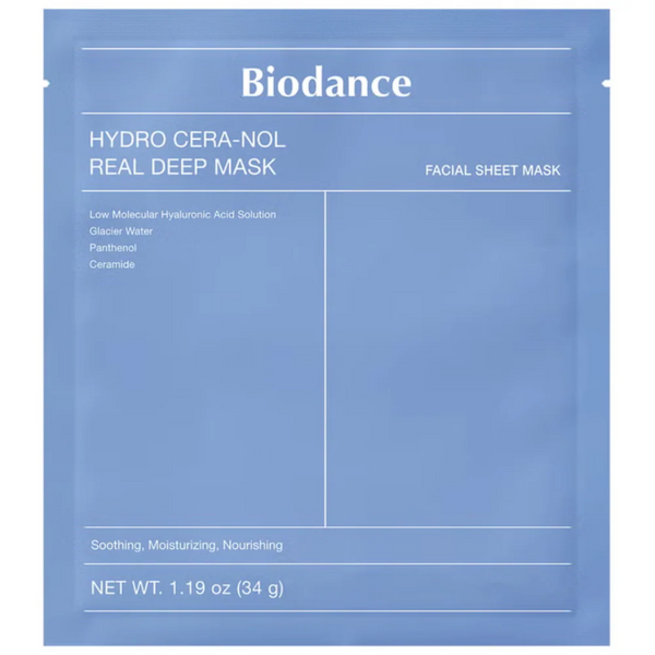 Biodance Hydro Cera-Nol Real Deep Mask packaging on a white background