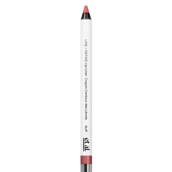Lip liner with brand name on a light gray background