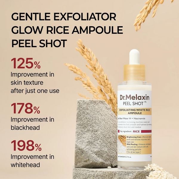 Dr. Melaxin Peel Shot Exfoliating White Rice Ampoule 80ml