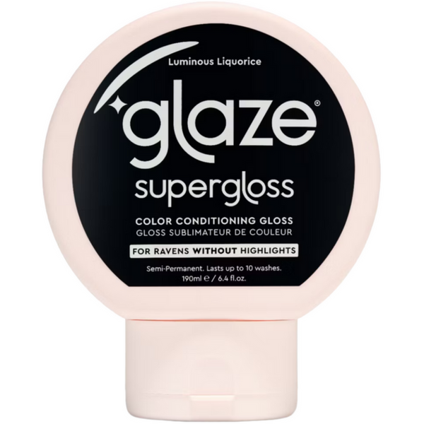 Glaze supergloss hair color conditioning gloss bottle on a white background