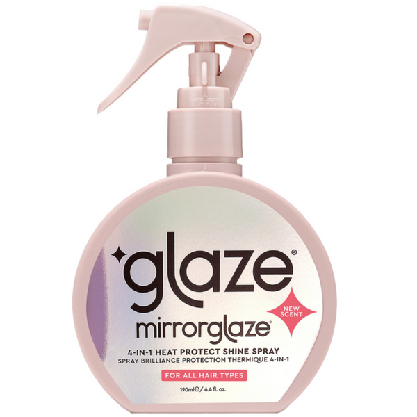 Mirrorglaze hair spray bottle on a white background