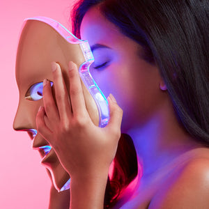 MZ SKIN Light Therapy Golden Facial Treatment Device (UK Plug)