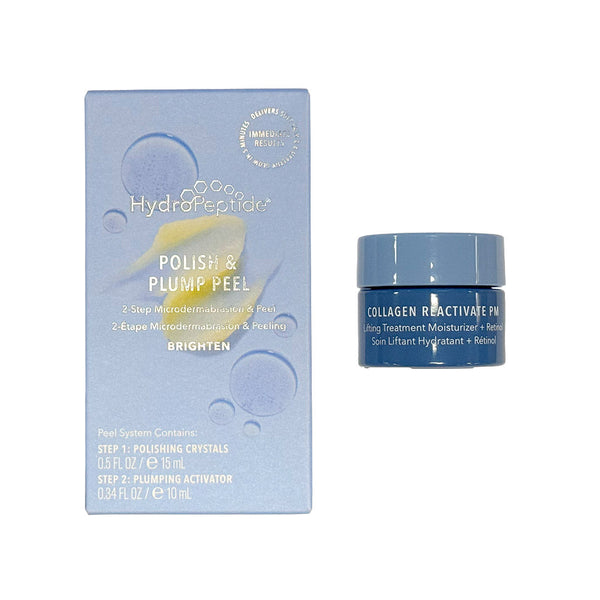Freebie: HydroPeptide Polish & Plump Face Peel Duo with Collagen ReActivate PM 15ml + 10ml + 15ml (100% off)
