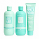 Three HAIRBURST hair care products in mint green packaging on a white background: a Longer Stronger Hair shampoo bottle, a matching conditioner bottle, and an Exfoliating Scalp Scrub tube.
