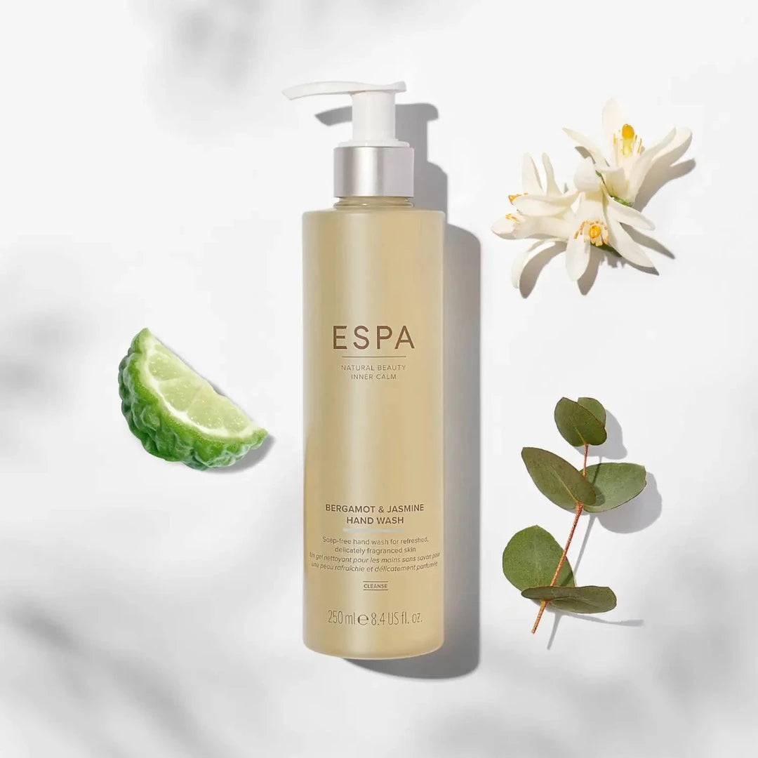 ESPA Bergamot & Jasmine Hand Wash and ingredients 