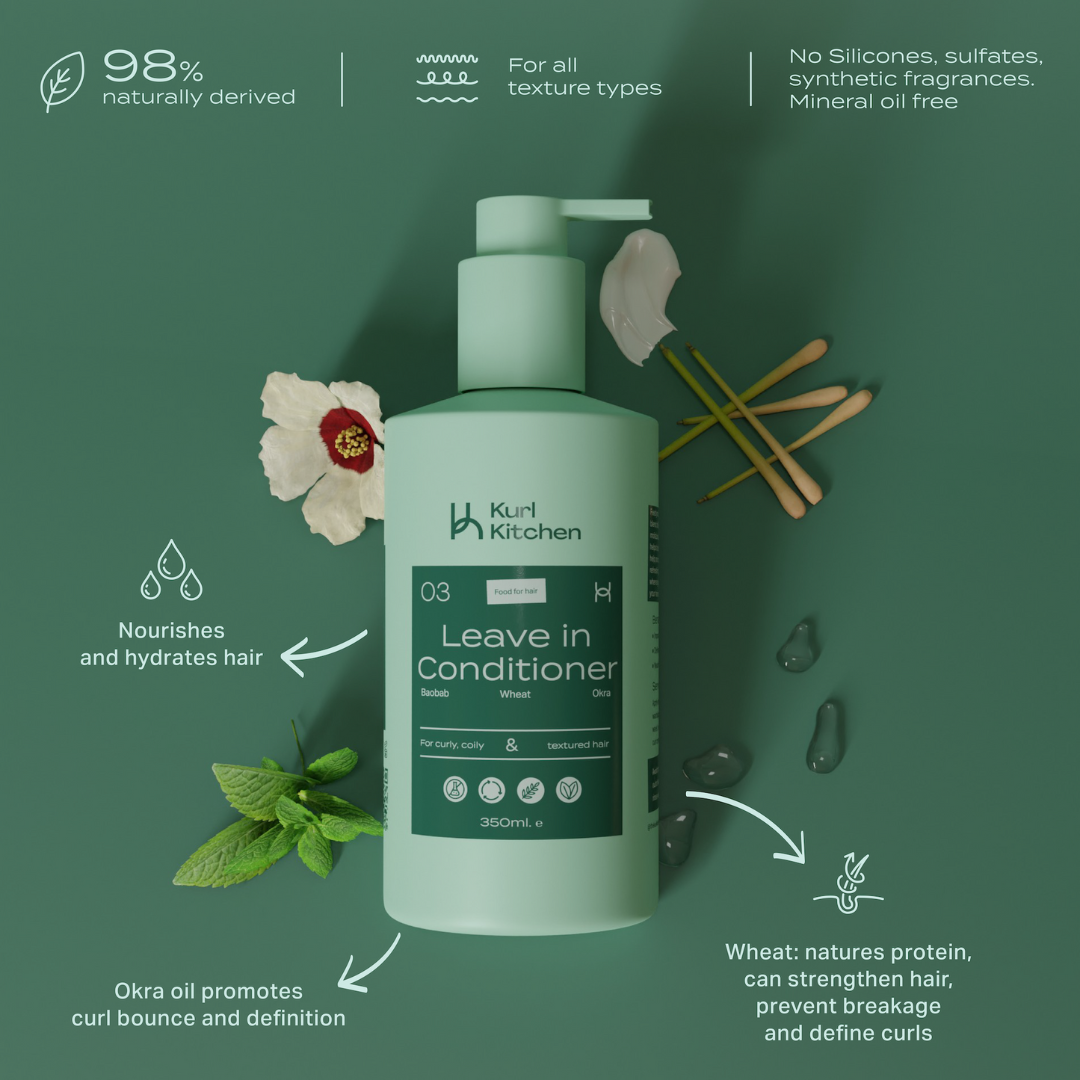 Kurl Kitchen Okra and Baobab Leave-in Conditioner 350ml