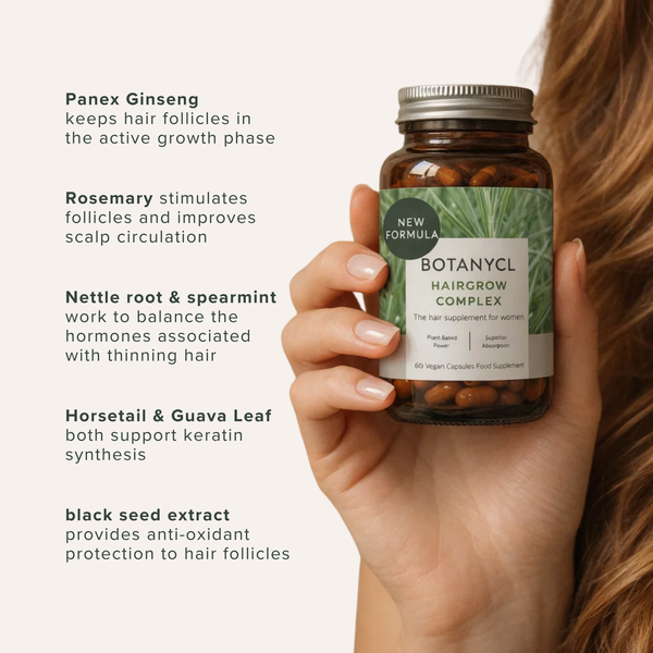 Botanycl Complex Hairgrow Vegan Food Supplement 60 Capsules