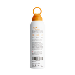 White spray bottle with orange nozzle on a white background