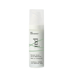 Skincare serum bottle labeled 'pai' on a white background