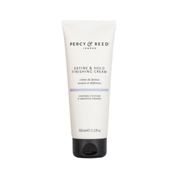 Percy Reed London Define & Hold Finishing Cream in a white squeeze tube with a black cap, shown on a plain white background.