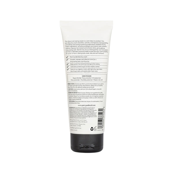 Back view of a skincare product tube with text on a white background