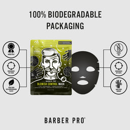 BARBER PRO Blemish Control Face Sheet Mask