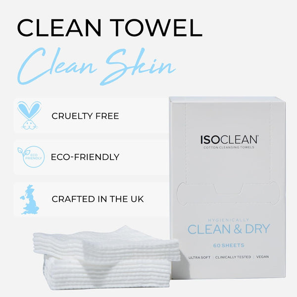 ISOSKIN Cotton Cleansing Towels - 60 sheets