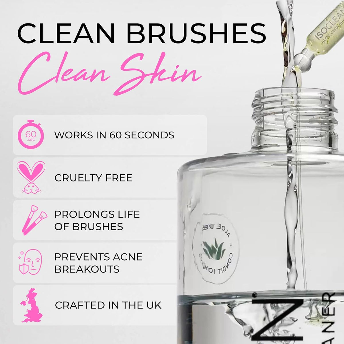 ISOCLEAN Makeup Brush Cleaner With Detachable Dip Tray 165ml