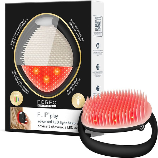 FOREO FLIP play advanced LED light hairbrush Midnight Magic!