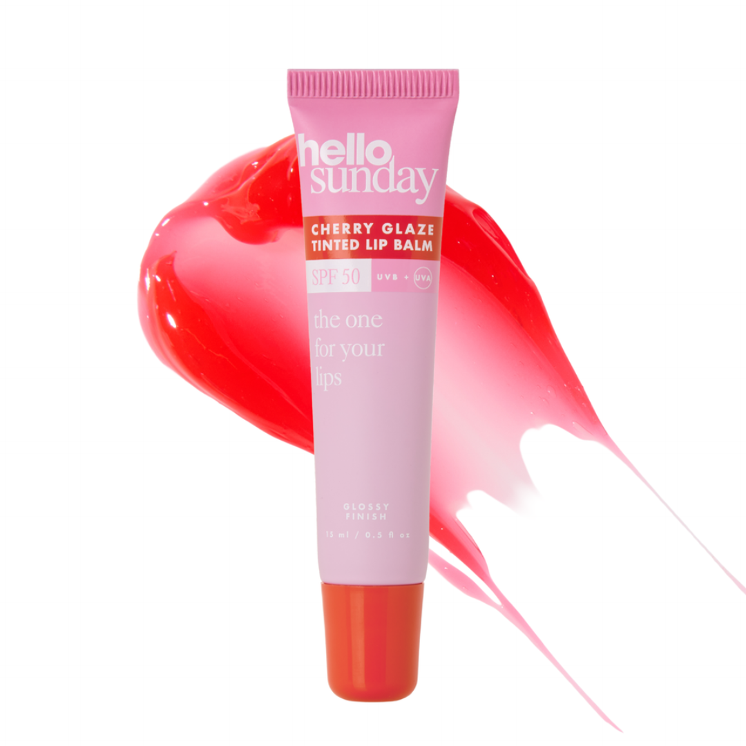 Hello Sunday The One For Your Lips Cherry Glaze Tinted Lip Balm SPF 50 With Shea Butter 15ml