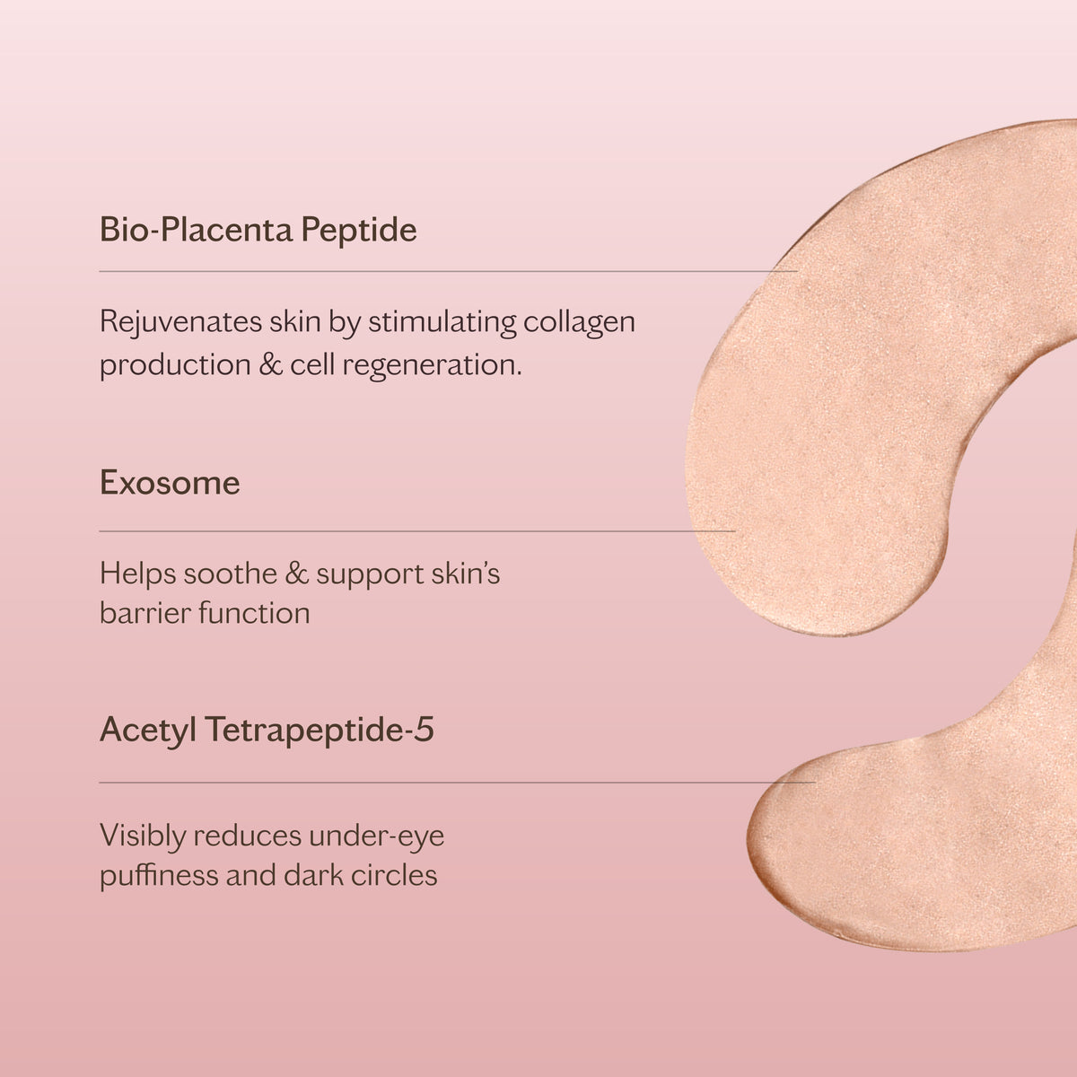 MZ SKIN Bio-Placenta Peptide Illuminating Hydrogel Eye Mask Sachet (Single)