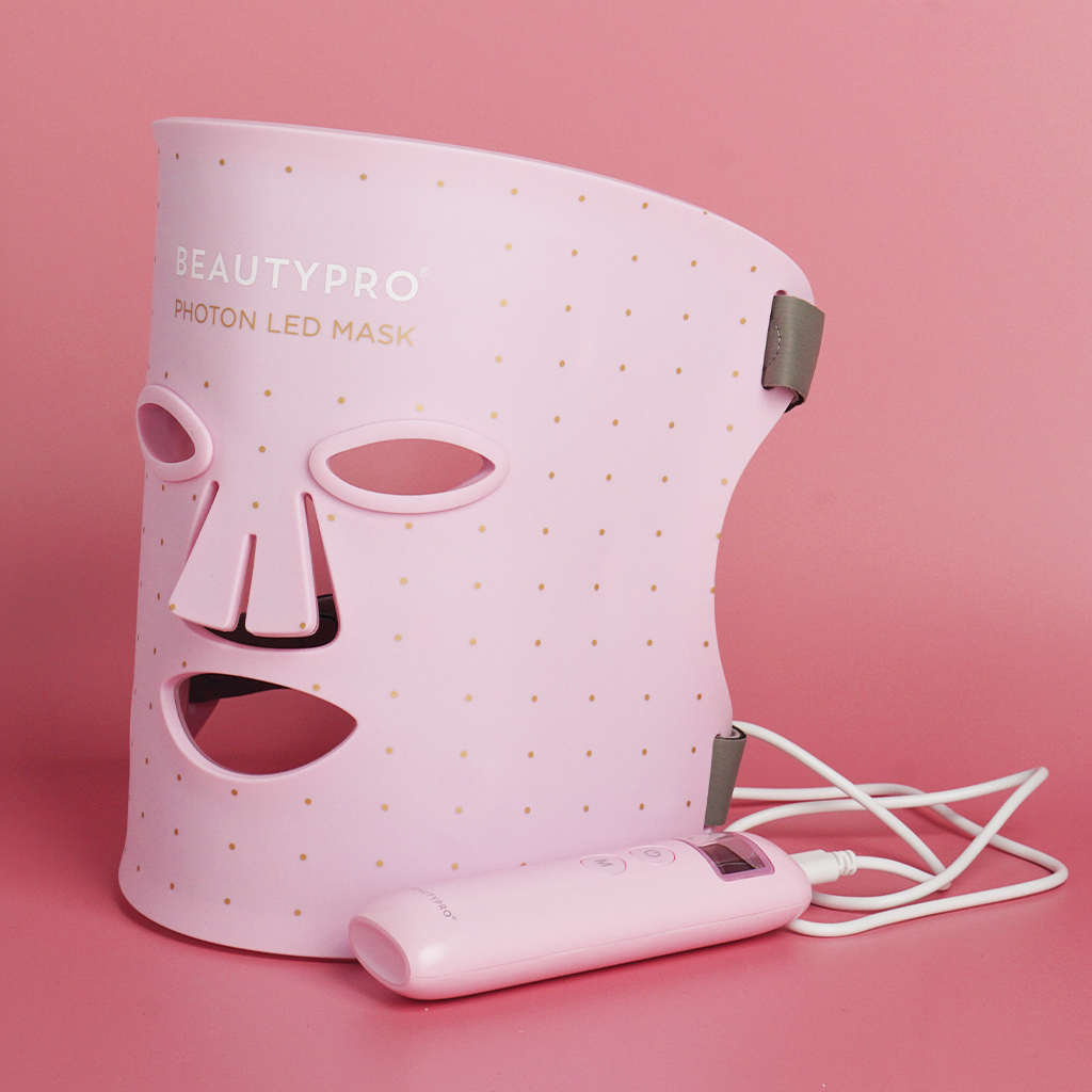 BEAUTYPRO Photon LED Light Therapy Facial Mask (Pink)