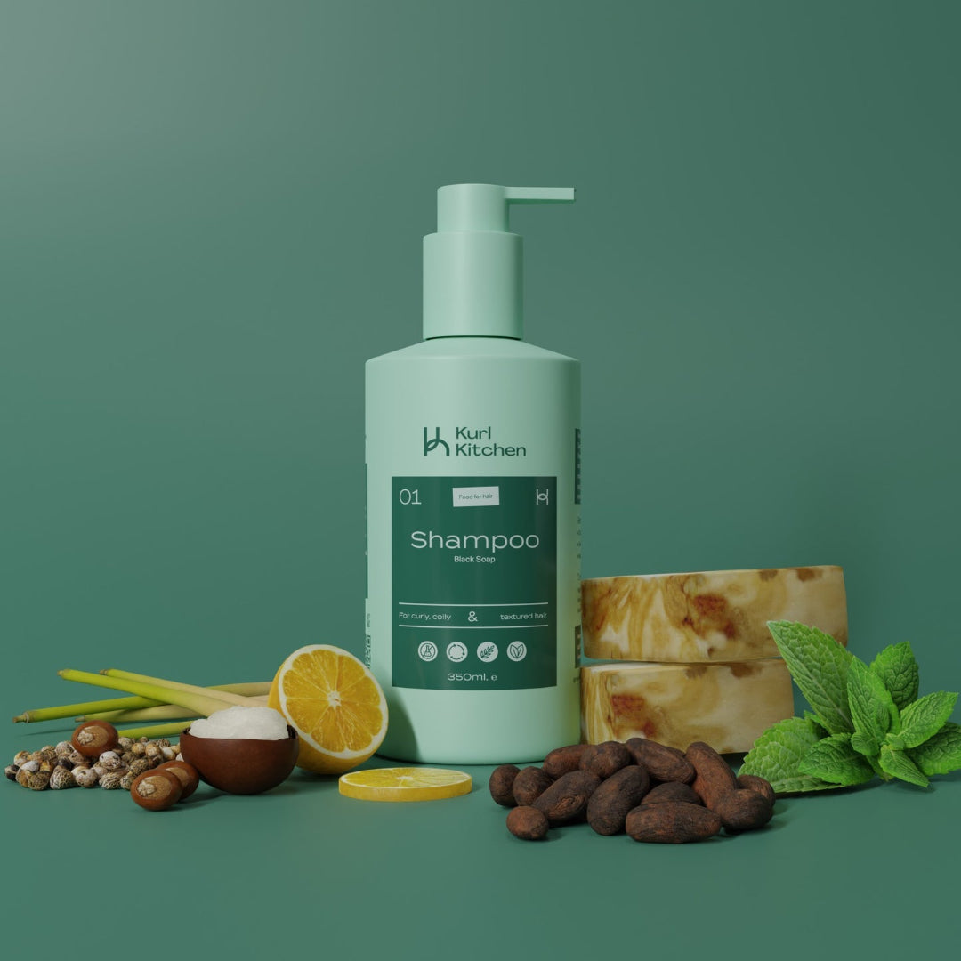 Kurl Kitchen Black Soap Shampoo 350ml