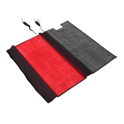 Red LED sign with black border on a white background