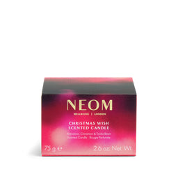 NEOM Christmas Wish scented candle packaging on a white background