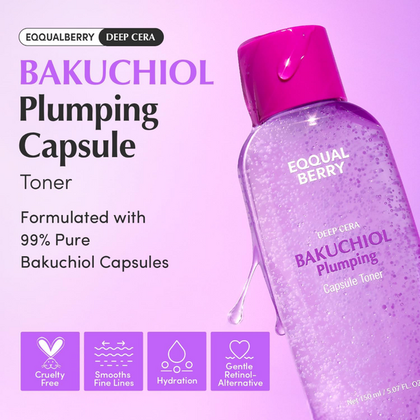 Eqqualberry Deep Cera Bakuchiol Plumping Capsule Toner 150ml