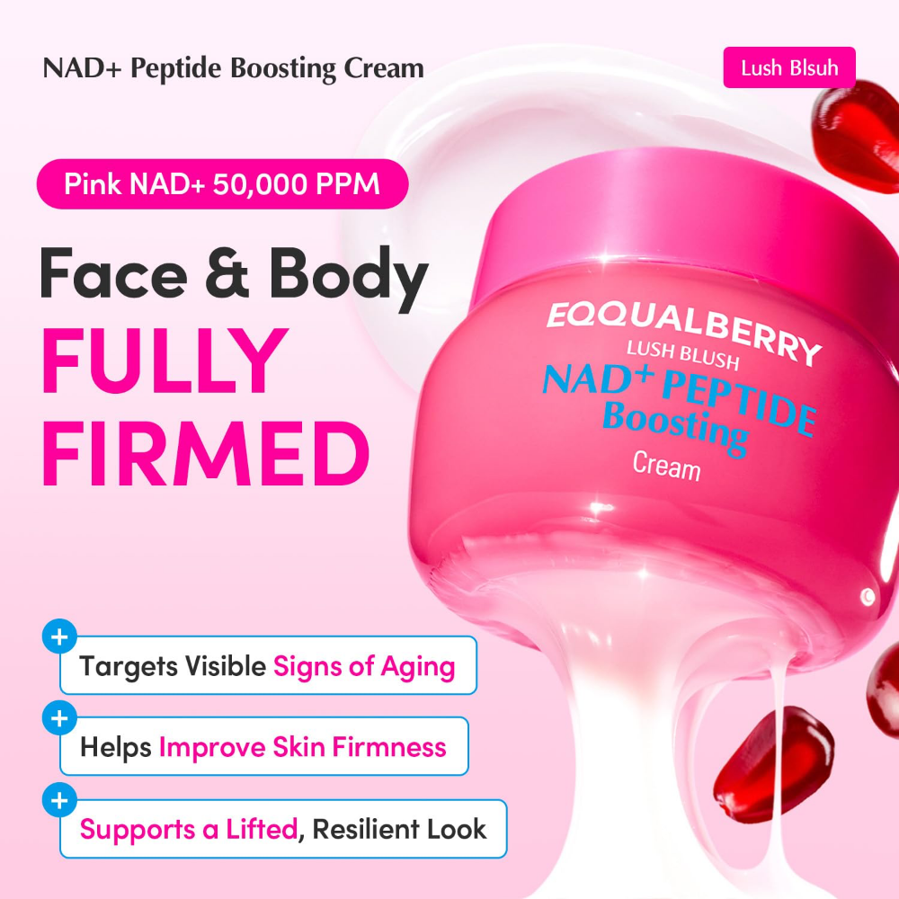 Eqqualberry Lush Blush NAD+ Peptide Boosting Cream 50ml