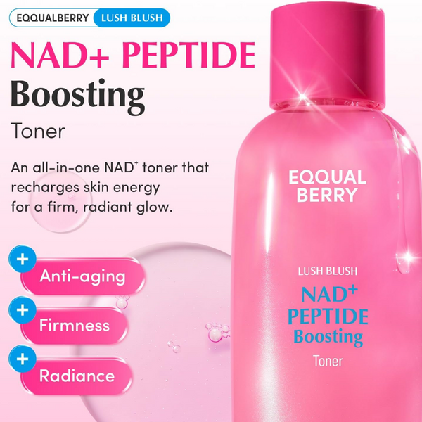 Eqqualberry Lush Blush NAD+ Peptide Boosting Toner 150ml