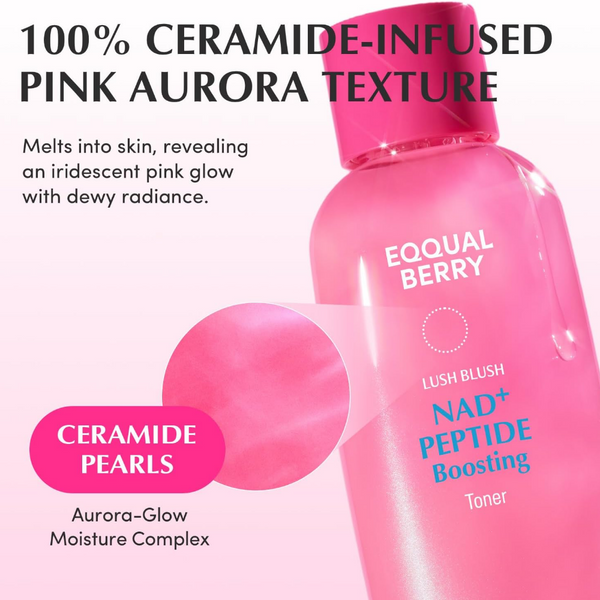 Eqqualberry Lush Blush NAD+ Peptide Boosting Toner 150ml