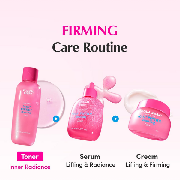 Eqqualberry Lush Blush NAD+ Peptide Boosting Toner 150ml