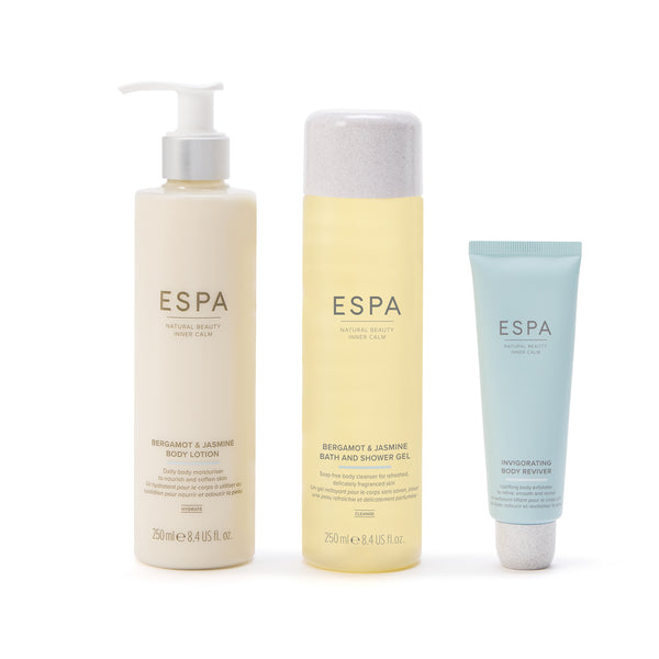 Three ESPA products on a white background