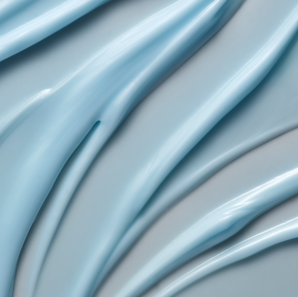 Close-up of smooth, light blue fabric texture