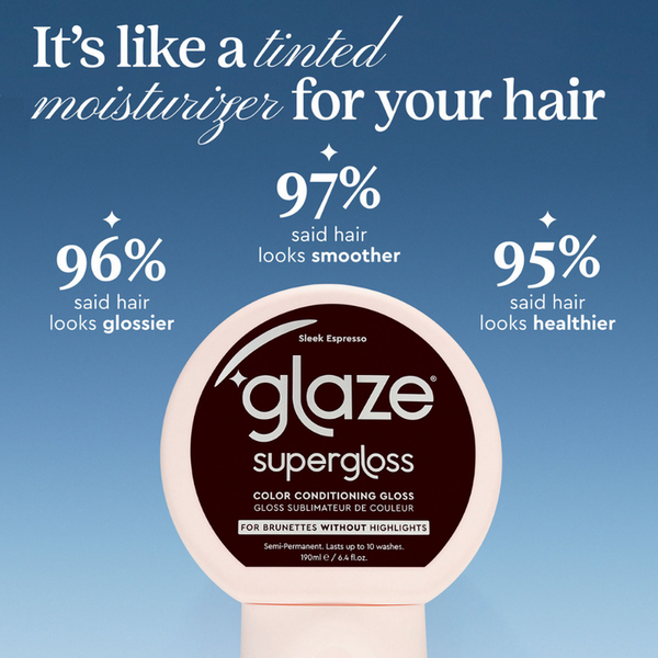 Glaze Supergloss Color Conditioning Hair Gloss Sleek Espresso For Instant Shine 190ml