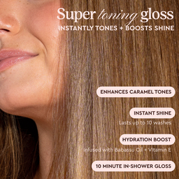 Glaze Supergloss Toning Conditioning Hair Gloss Caramel Lights For Instant Shine 190ml