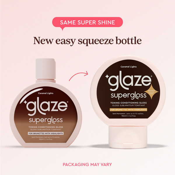 Glaze Supergloss Toning Conditioning Hair Gloss Caramel Lights For Instant Shine 190ml