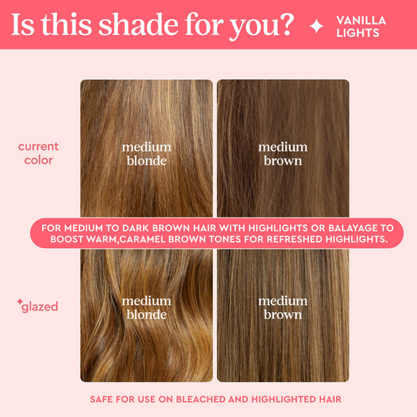 Glaze Supergloss Toning Conditioning Hair Gloss Caramel Lights For Instant Shine 190ml