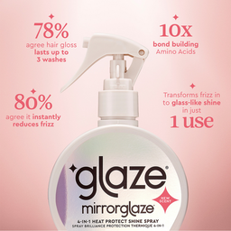 Glaze Mirrorglaze 4-in-1 Heat Protect Anti-Frizz Super Sleek Shine Spray 190ml