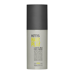 KMS Hair Play liquid wax bottle on a white background