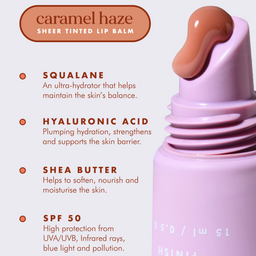Hello Sunday The One For Your Lips Caramel Haze Tinted Lip Balm SPF50 With Shea Butter 15ml