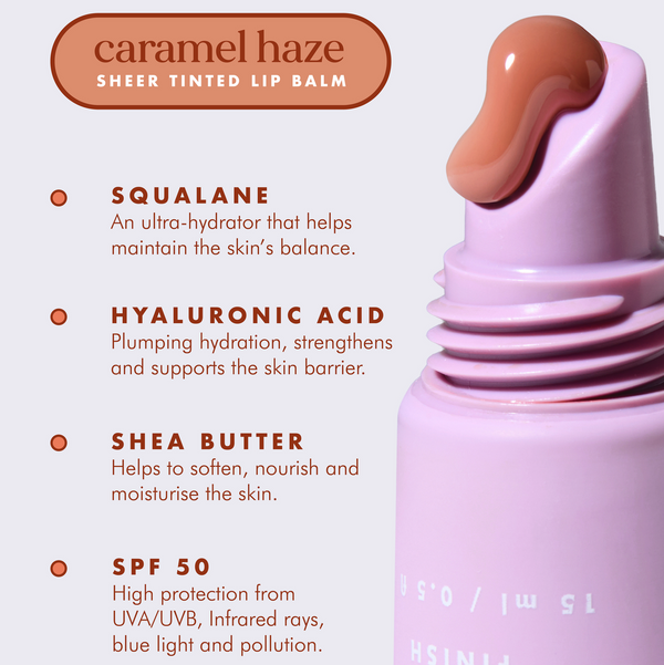 Hello Sunday The One For Your Lips Caramel Haze Tinted Lip Balm SPF50 With Shea Butter 15ml