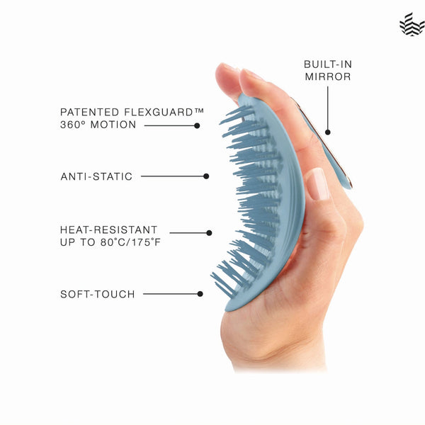 Manta Mirror Fine or Fragile & Sensitive Scalp Brush - Powder Blue