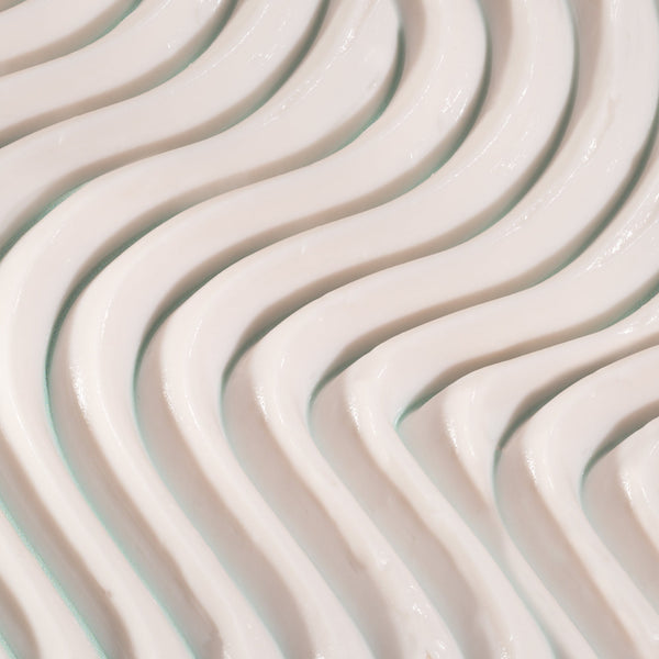 Close-up of wavy white ceramic tiles