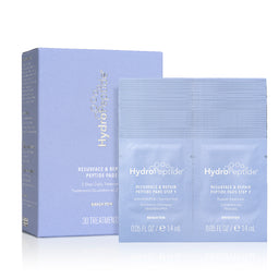 HydroPeptide skincare product packaging on a white background