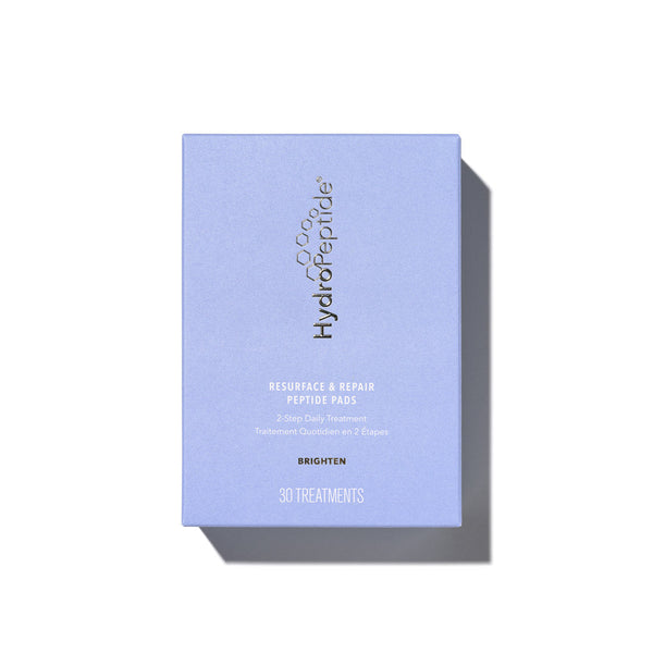 HydroPeptide skincare product packaging on a white background