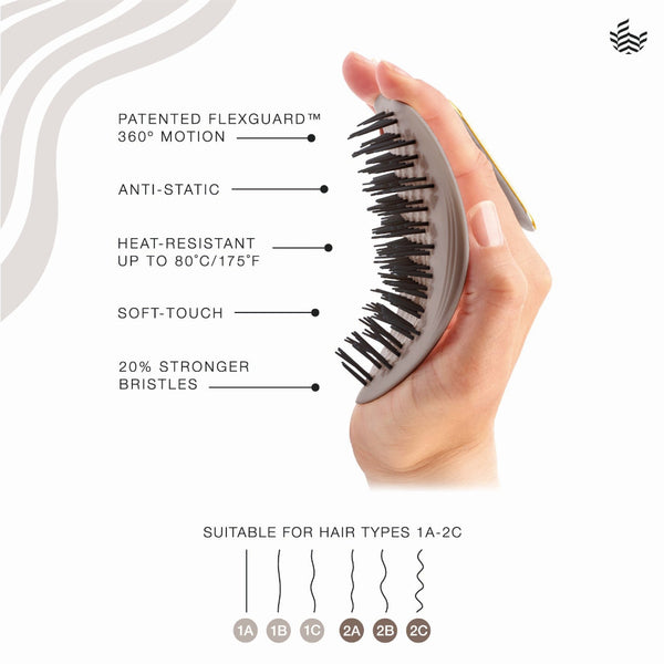 Manta Thick, Straight or Wavy Brush - Velvet Mocha