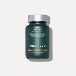 Vida Glow supplement bottle on a white background