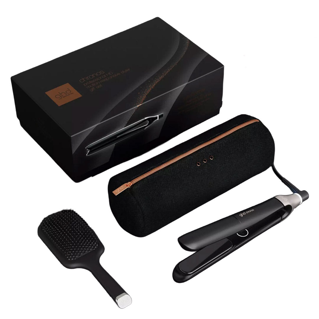 ghd Chronos Hair Straightener Festive Gift Set in Black (worth £361)