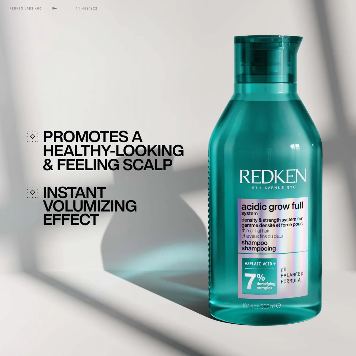 Redken Acidic Grow Full System Densifying Shampoo for Thin Hair, Strengthens & Thickens 300ml
