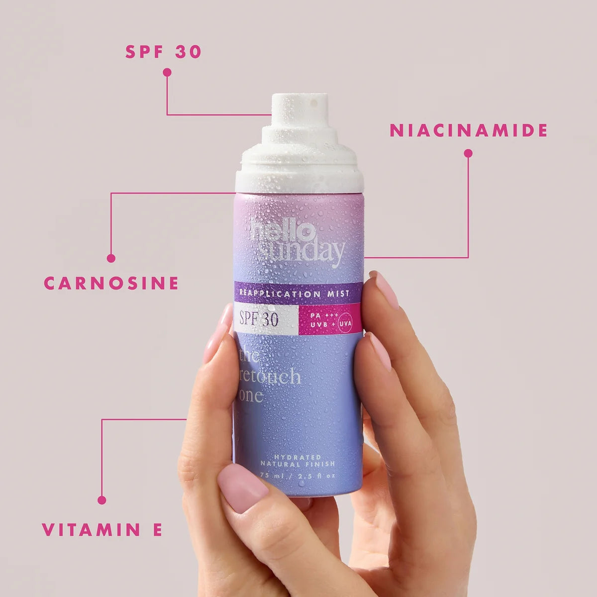 Hello Sunday The Retouch One Reapplication Mist SPF 30 With Niacinamide 75ml Pa++++