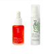 Two skincare products from the brand pai on a plain white background: a bright orange-red dropper bottle labeled Rosehip Regenerate and a white pump bottle labeled Bonne Muzt Night Cream.